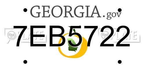 7EB5722 Georgia License Plate