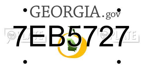 7EB5727 Georgia License Plate