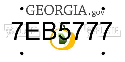 7EB5777 Georgia License Plate