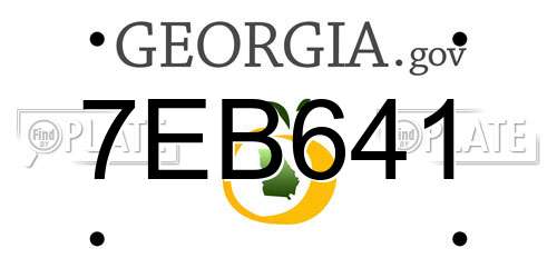 7EB641 Georgia License Plate