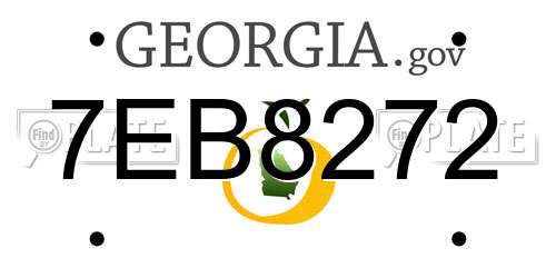 7EB8272 Georgia License Plate