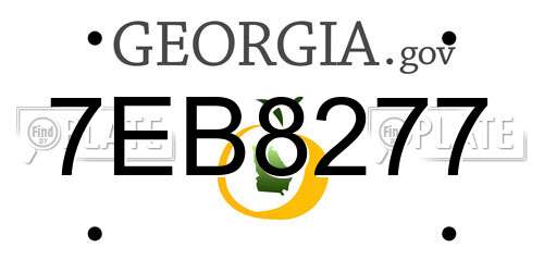 7EB8277 Georgia License Plate
