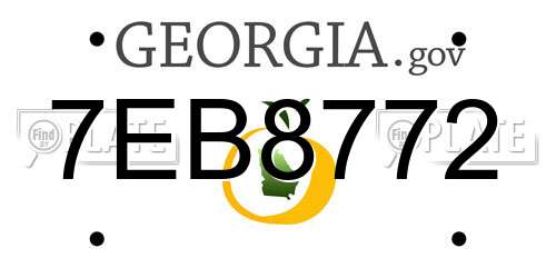 7EB8772 Georgia License Plate