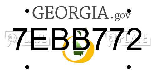 7EBB772 Georgia License Plate