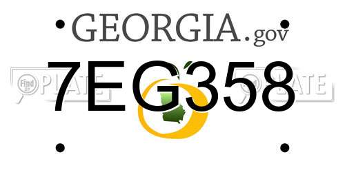 7EG358 Georgia License Plate