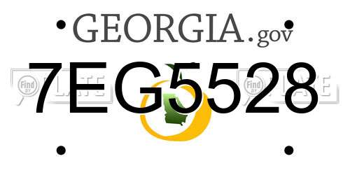 7EG5528 Georgia License Plate