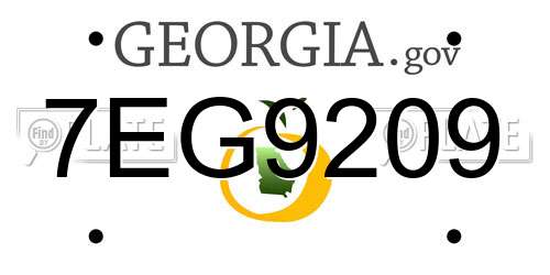 7EG9209 Georgia License Plate