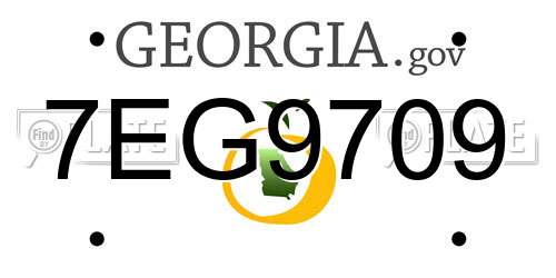 7EG9709 Georgia License Plate