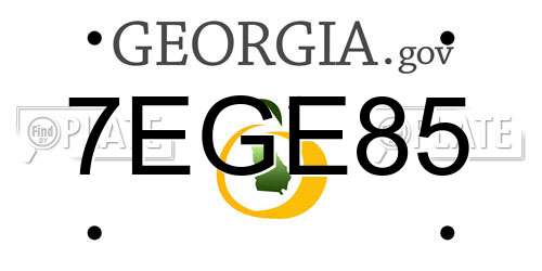 7EGE85 Georgia License Plate