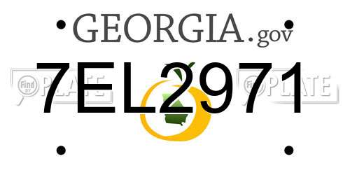 7EL2971 Georgia License Plate