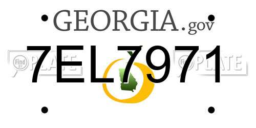 7EL7971 Georgia License Plate