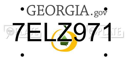 7ELZ971 Georgia License Plate