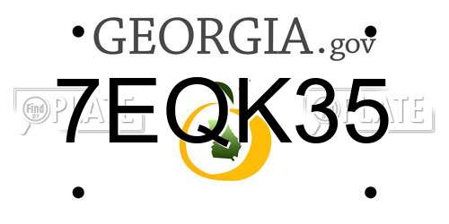 7EQK35 Georgia License Plate