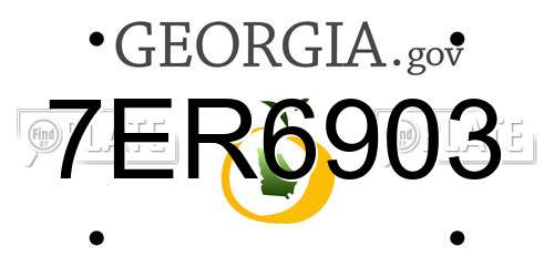 7ER6903 Georgia License Plate