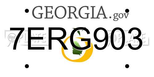 7ERG903 Georgia License Plate
