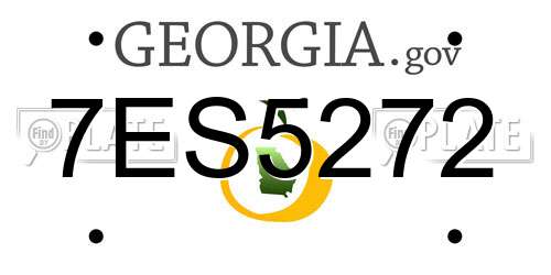 7ES5272 Georgia License Plate