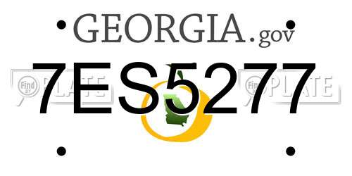 7ES5277 Georgia License Plate
