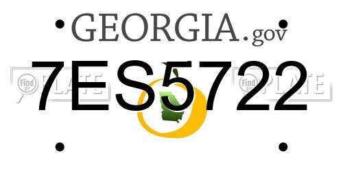 7ES5722 Georgia License Plate