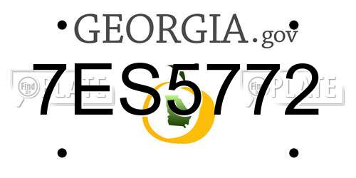 7ES5772 Georgia License Plate