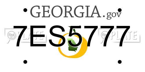 7ES5777 Georgia License Plate