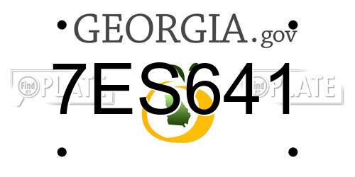7ES641 Georgia License Plate