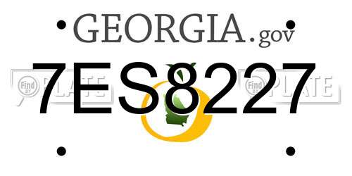 7ES8227 Georgia License Plate