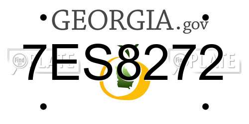 7ES8272 Georgia License Plate