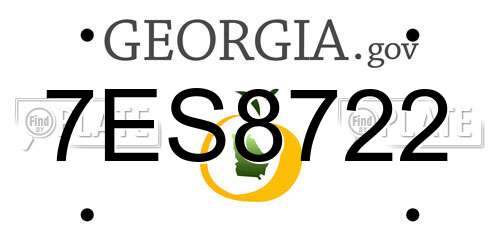 7ES8722 Georgia License Plate