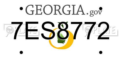 7ES8772 Georgia License Plate