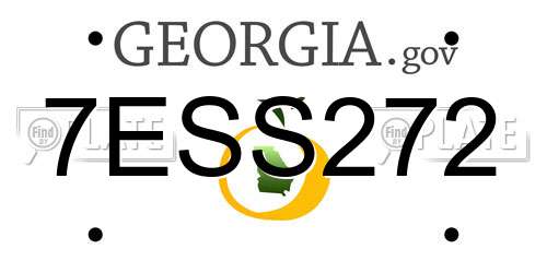 7ESS272 Georgia License Plate
