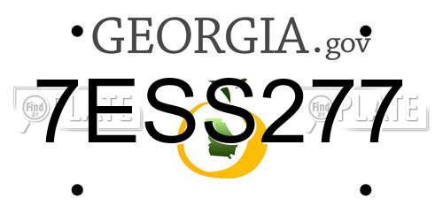 7ESS277 Georgia License Plate