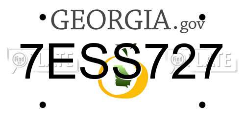7ESS727 Georgia License Plate