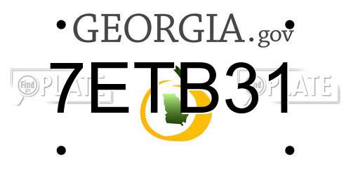 7ETB31 Georgia License Plate