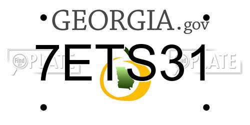 7ETS31 Georgia License Plate