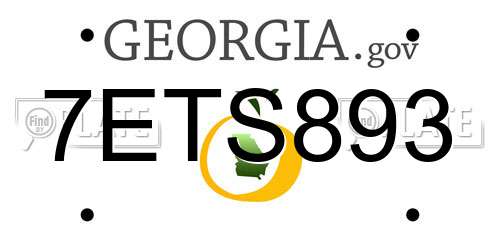 7ETS893 Georgia License Plate