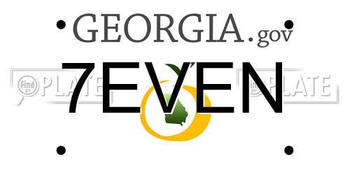 7EVEN Georgia License Plate