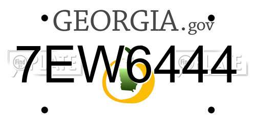 7EW6444 Georgia License Plate