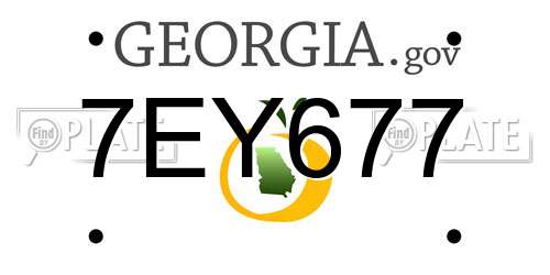 7EY677 Georgia License Plate