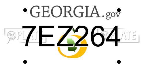 7EZ264 Georgia License Plate