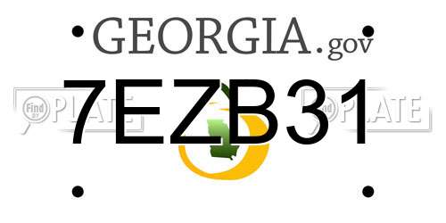 7EZB31 Georgia License Plate