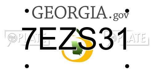 7EZS31 Georgia License Plate