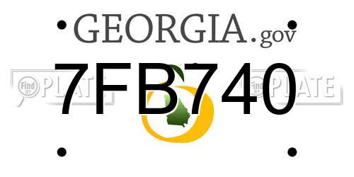 7FB740 Georgia License Plate