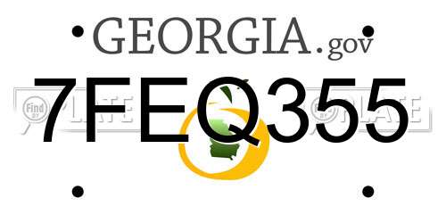 7FEQ355 Georgia License Plate