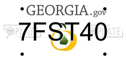 7FST40 Georgia License Plate