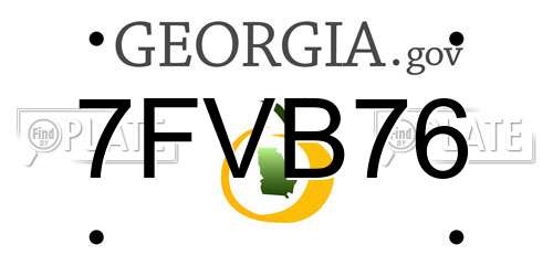 7FVB76 Georgia License Plate