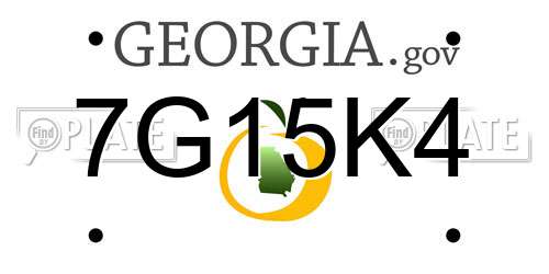 7G15K4 Georgia License Plate