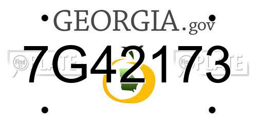 7G42173 Georgia License Plate