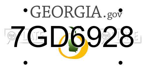 7GD6928 Georgia License Plate