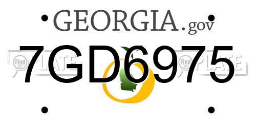 7GD6975 Georgia License Plate