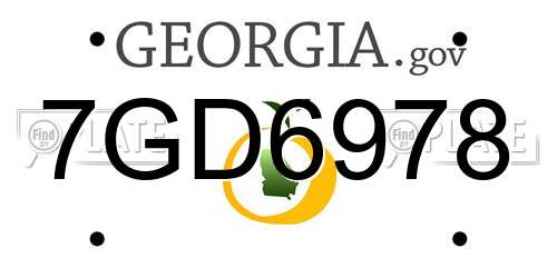 7GD6978 Georgia License Plate